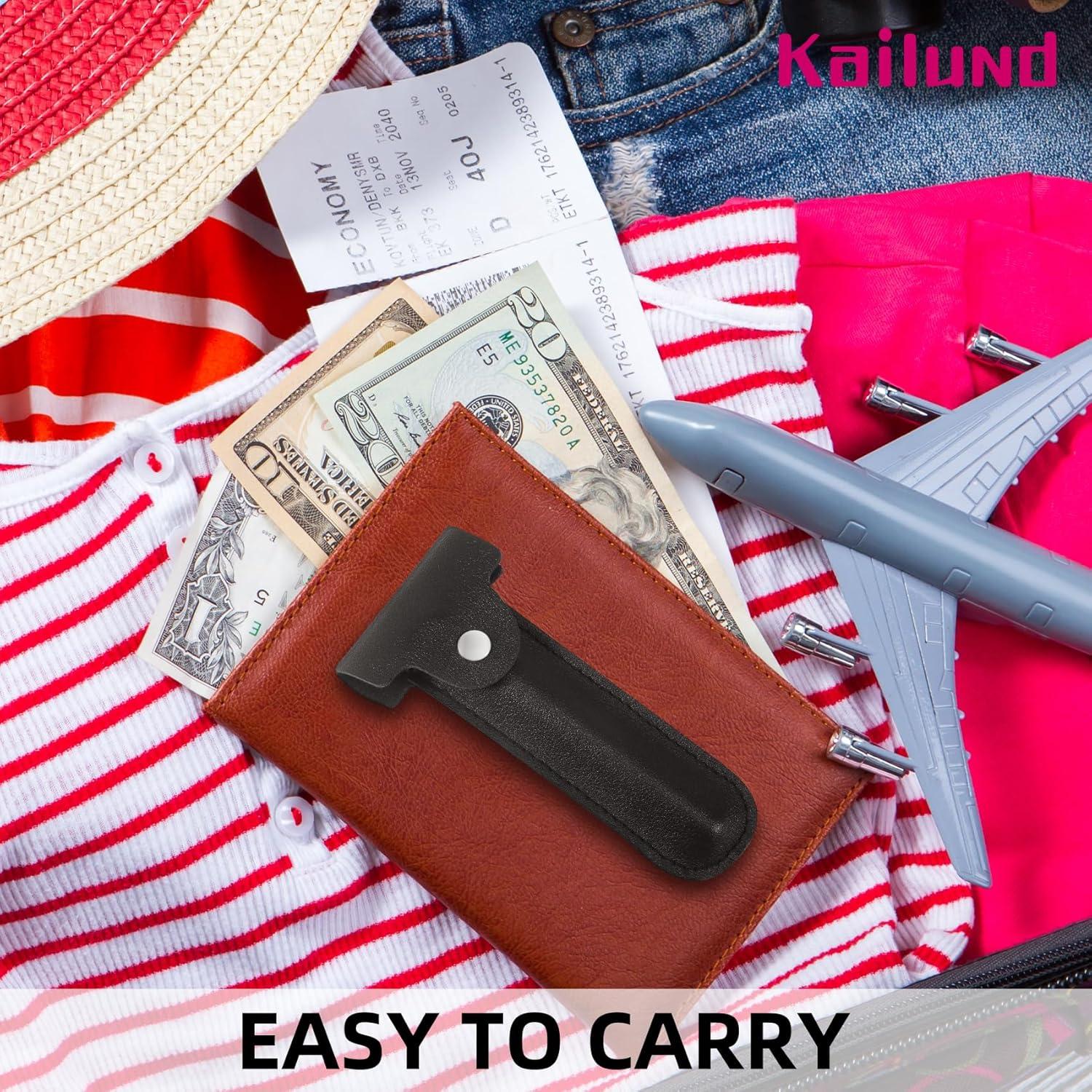 Funda de Afeitar de Viaje Kailund de PU Negra 14 x 5.5 cm