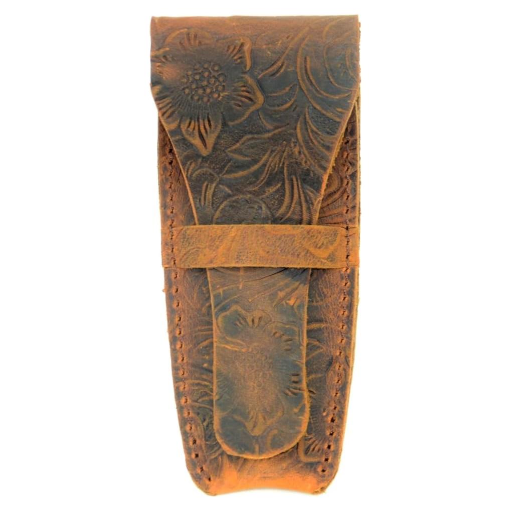 Funda de Viaje de Cuero JJNUSA para Afeitadora Doble Filo 11.43 cm