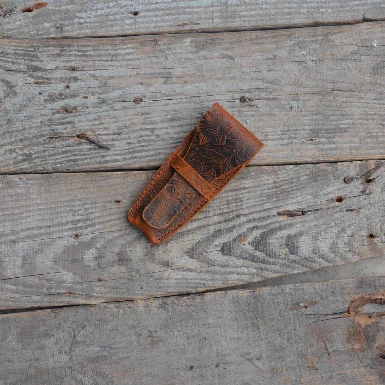 Funda de Viaje de Cuero JJNUSA para Afeitadora Doble Filo 11.43 cm