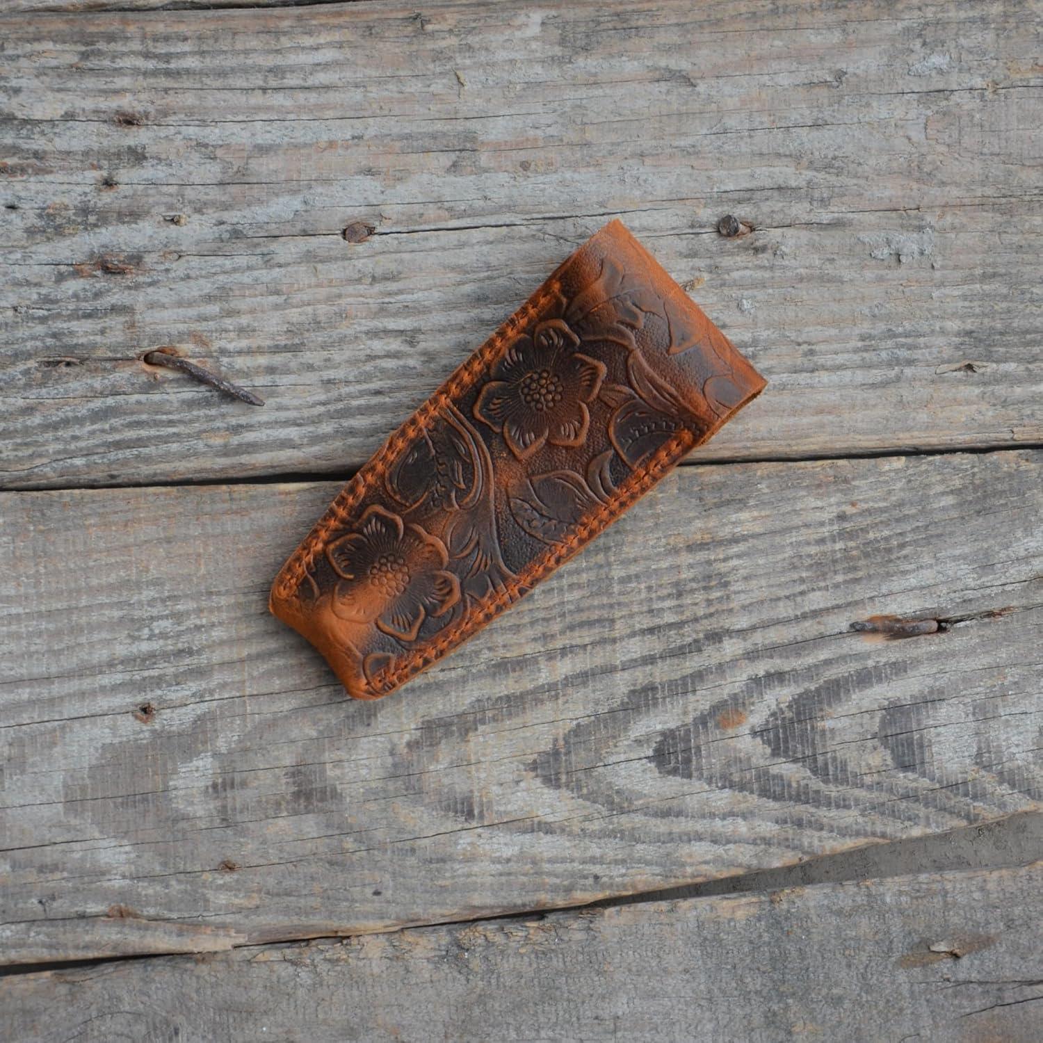 Funda de Viaje de Cuero JJNUSA para Afeitadora Doble Filo 11.43 cm