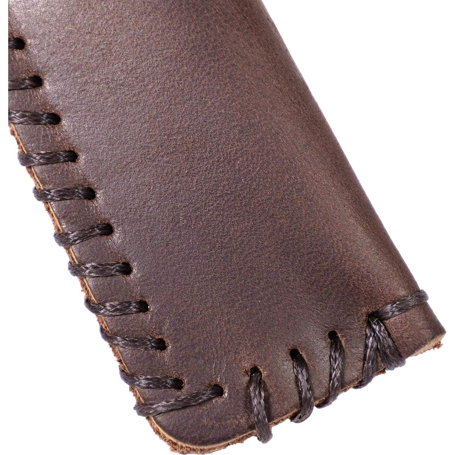 Funda de cuero genuino DK86 para pluma fuente vintage café