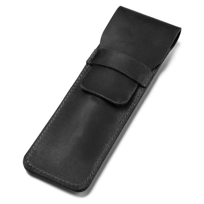 Funda de Cuero Crazy Horse Daimay para Plumas - Negro 16.5cm