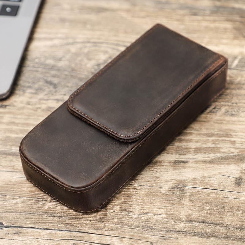Estuche de bolígrafos de cuero MC LEATHER 3 compartimentos