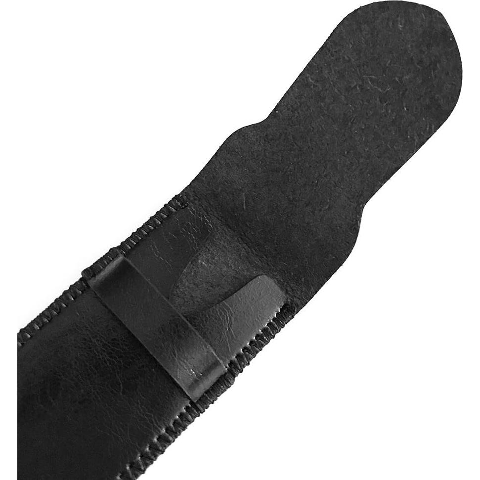 Funda de Cuero Suave Daimay para Bolígrafos y Lápices - Negro y Marrón