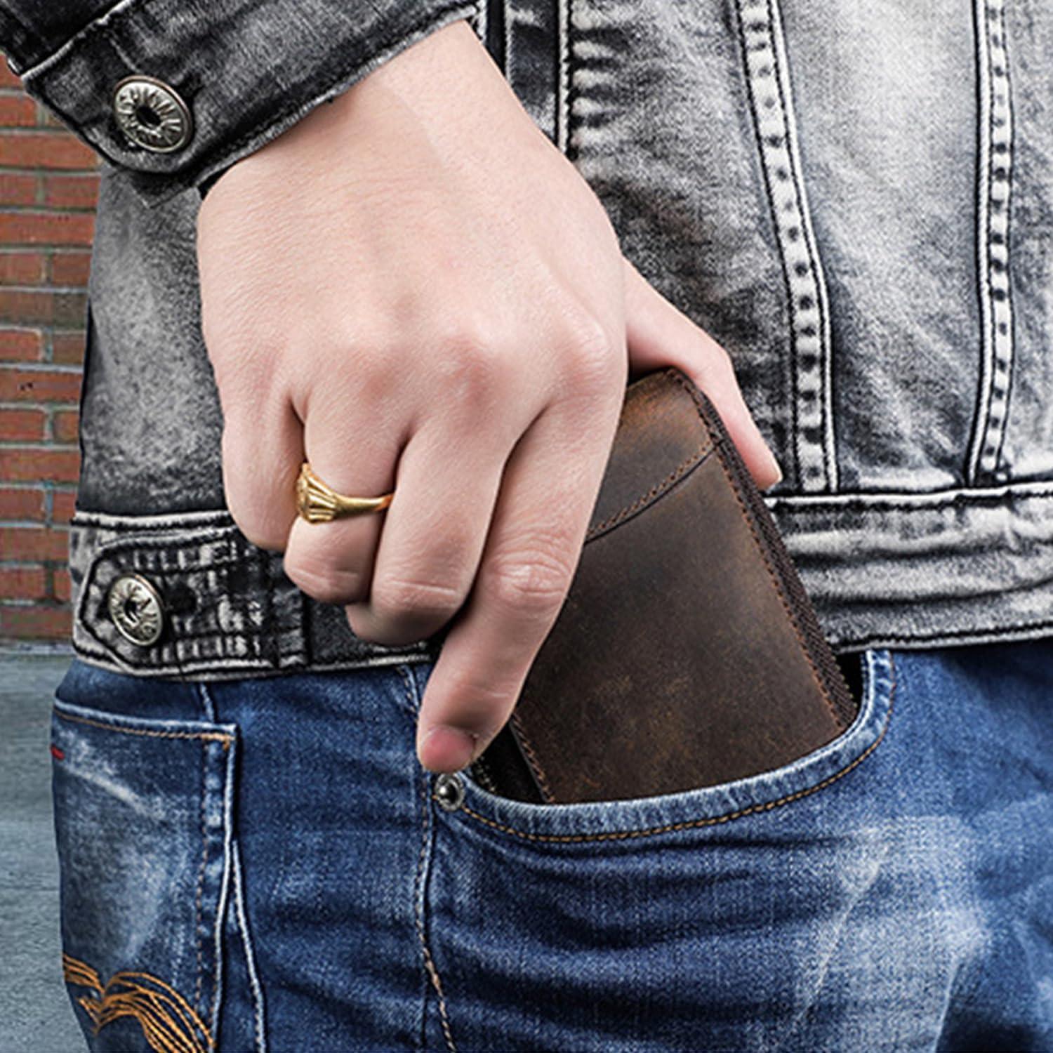 Estuche de Viaje para Reloj Acidea de Cuero Genuino 16.5cm