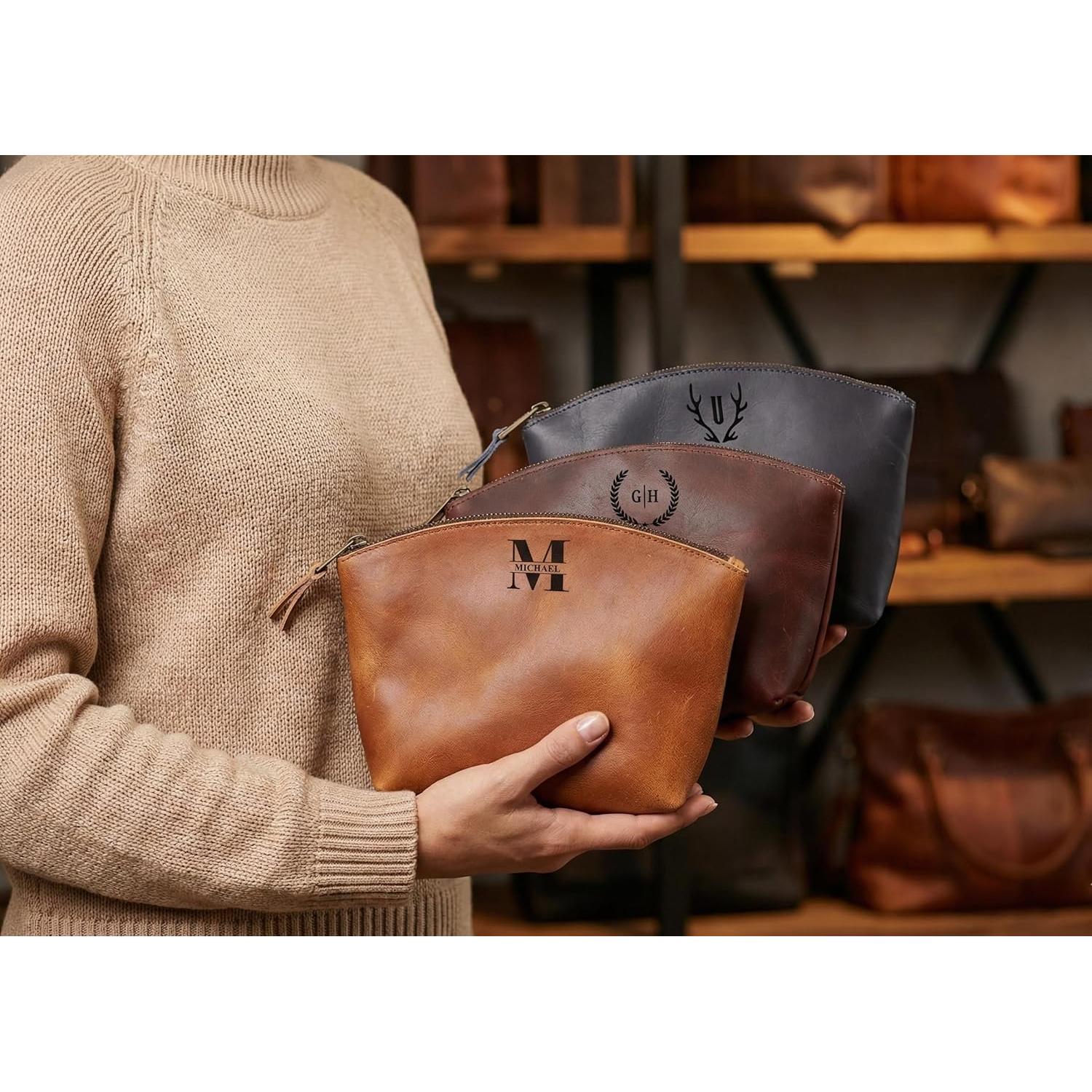 Bolsa de Maquillaje de Cuero LUXE-RANGE Personalizada 19x7.6x15.2 cm