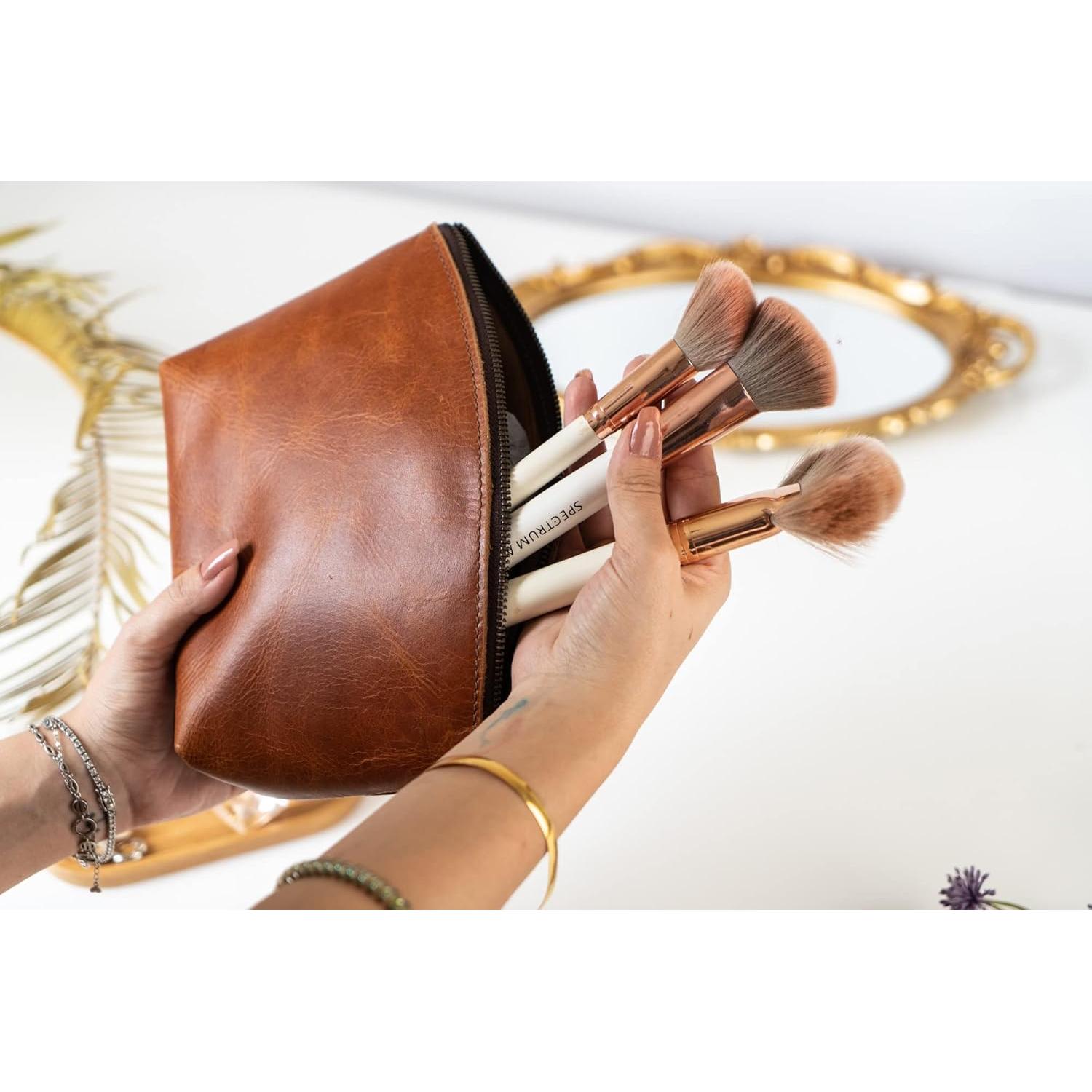 Bolsa de Maquillaje de Cuero LUXE-RANGE Personalizada 19x7.6x15.2 cm