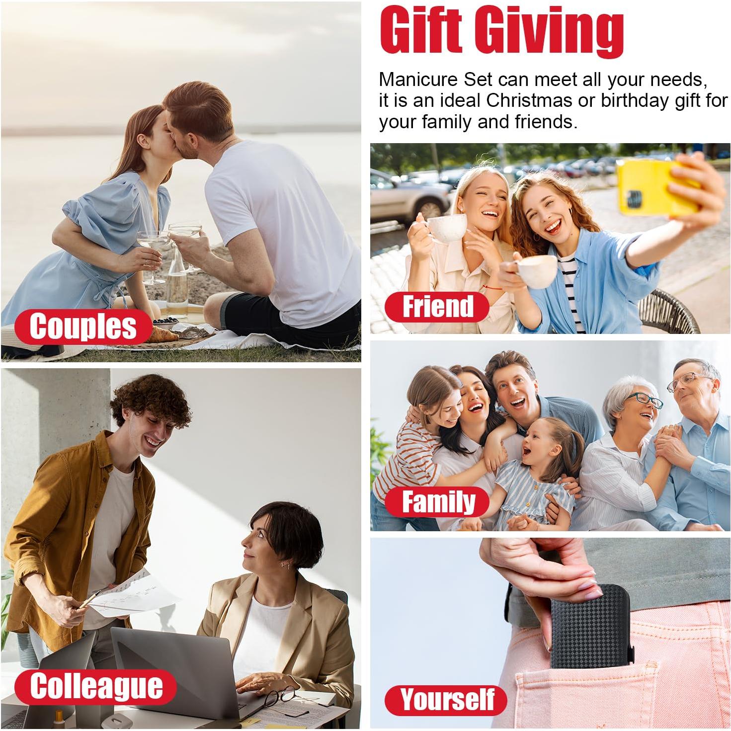 Juego de Manicura 10 en 1 Santacare con Estuche de Cuero