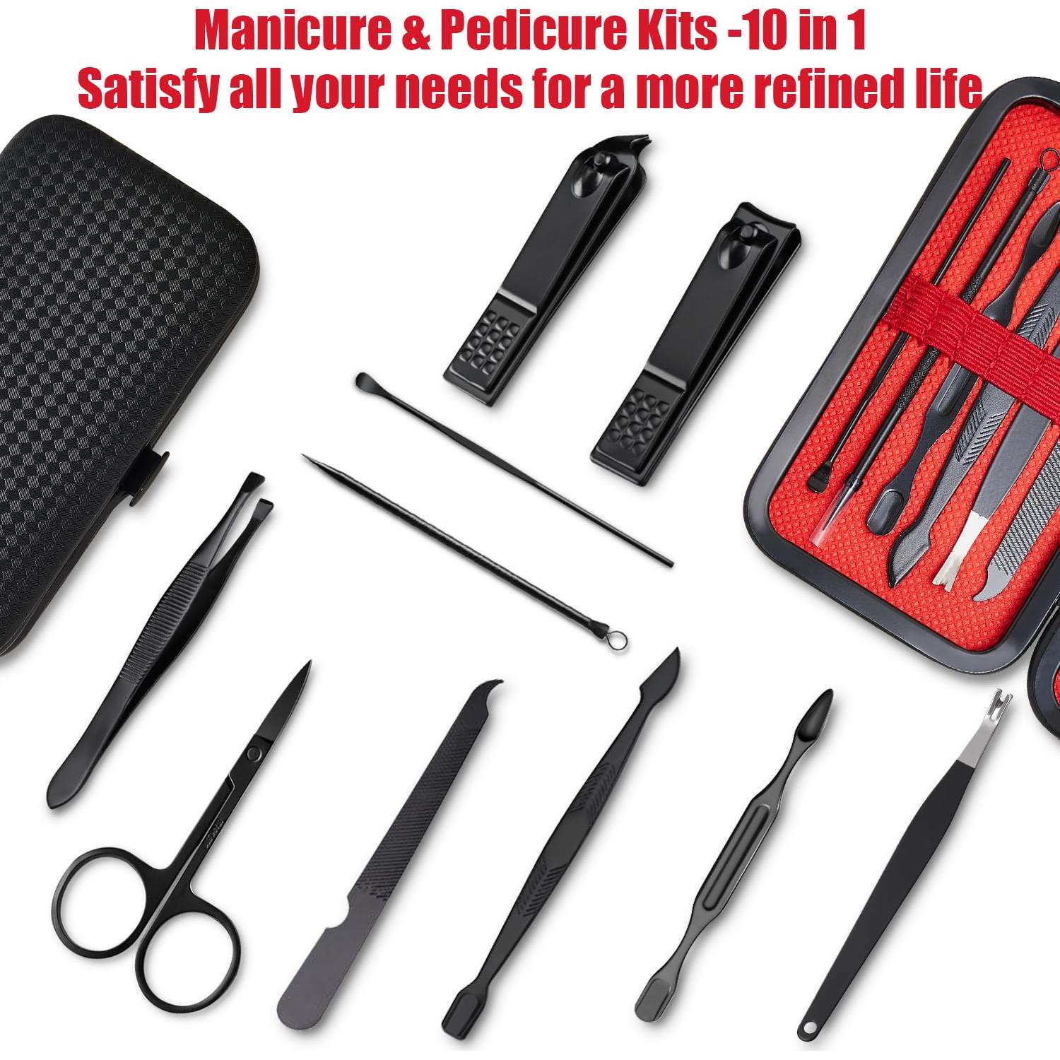 Juego de Manicura 10 en 1 Santacare con Estuche de Cuero