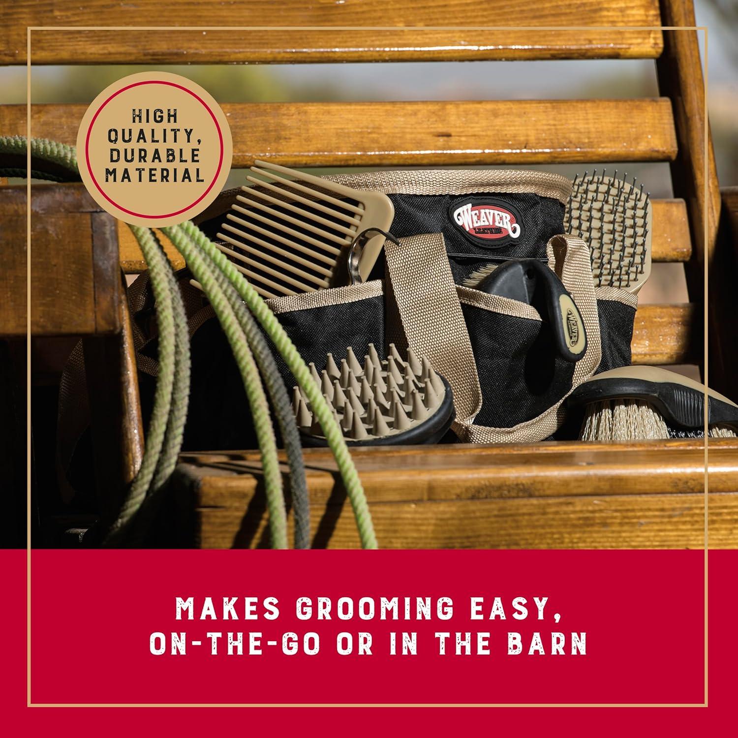 Kit de Cuidado de Caballos Weaver Leather 7 Piezas Negro/Beige