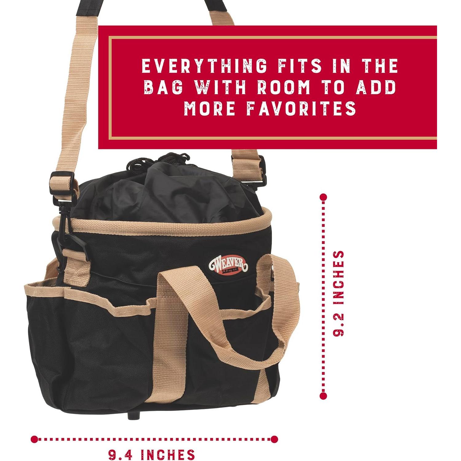 Kit de Cuidado de Caballos Weaver Leather 7 Piezas Negro/Beige