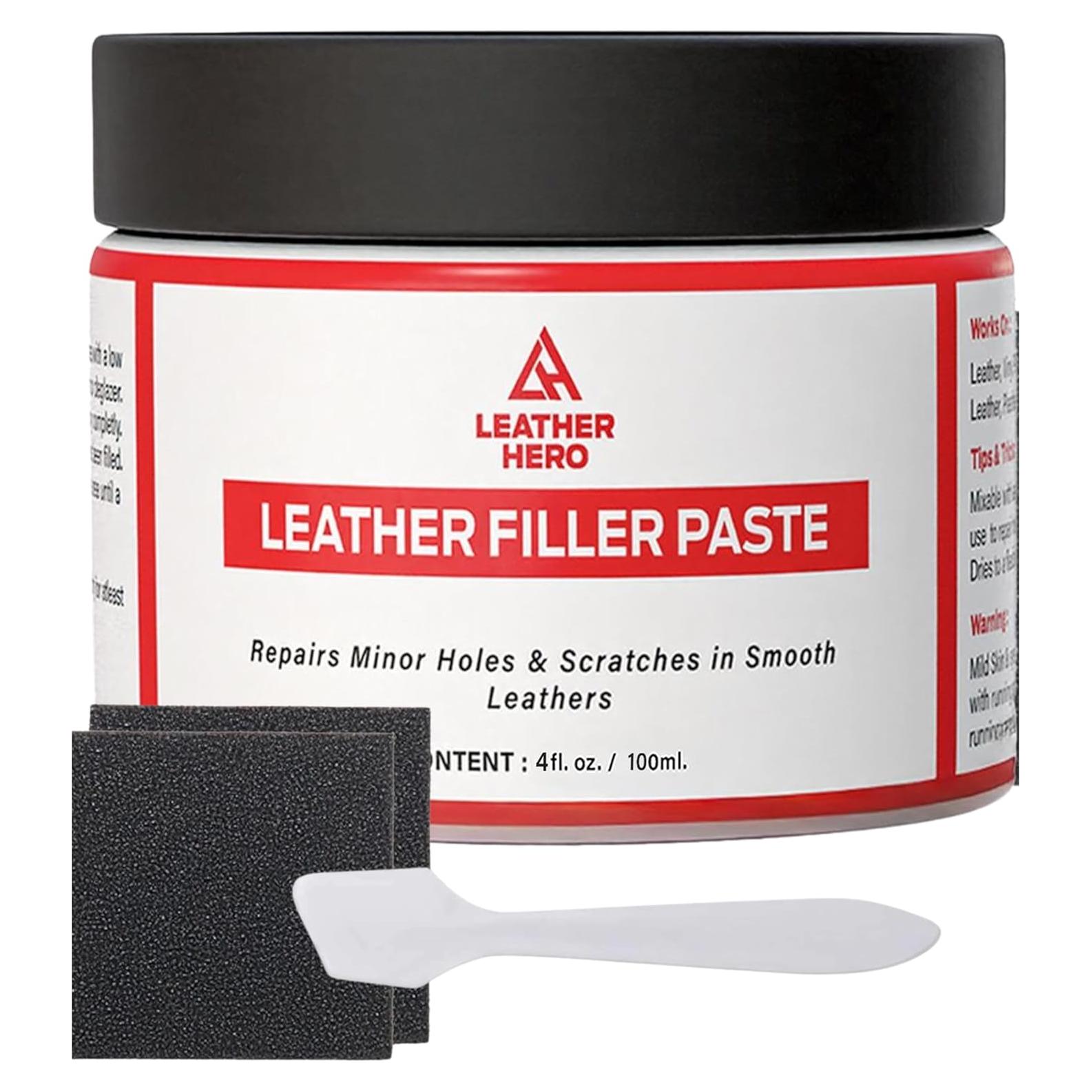 Relleno Reparador de Cuero Leather Hero 100mL - Flexible y Pintable