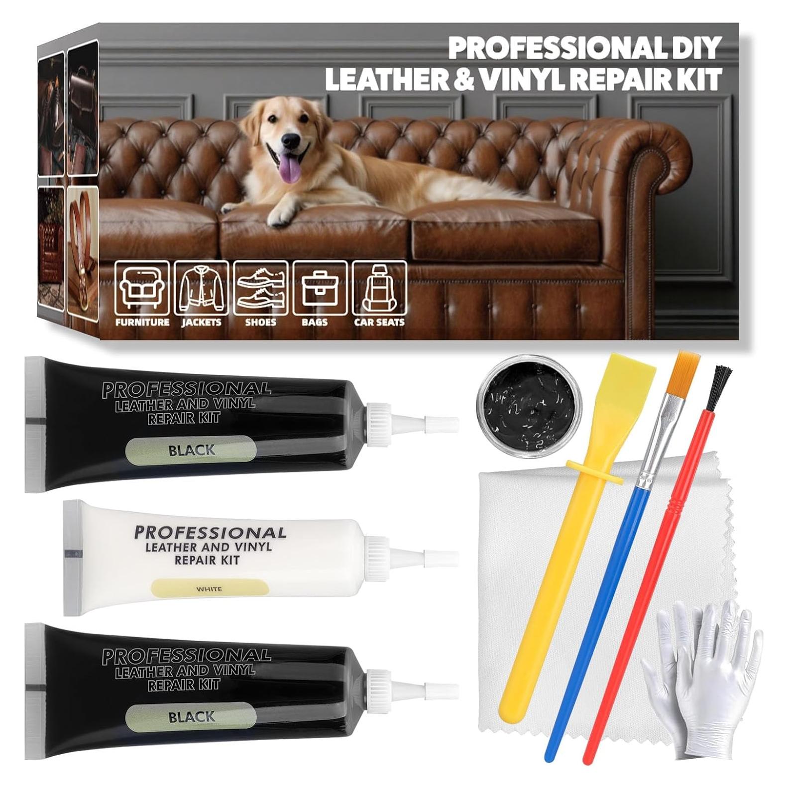 Kit de Reparación de Cuero JAYSDOM Negro - Profesional y Completo