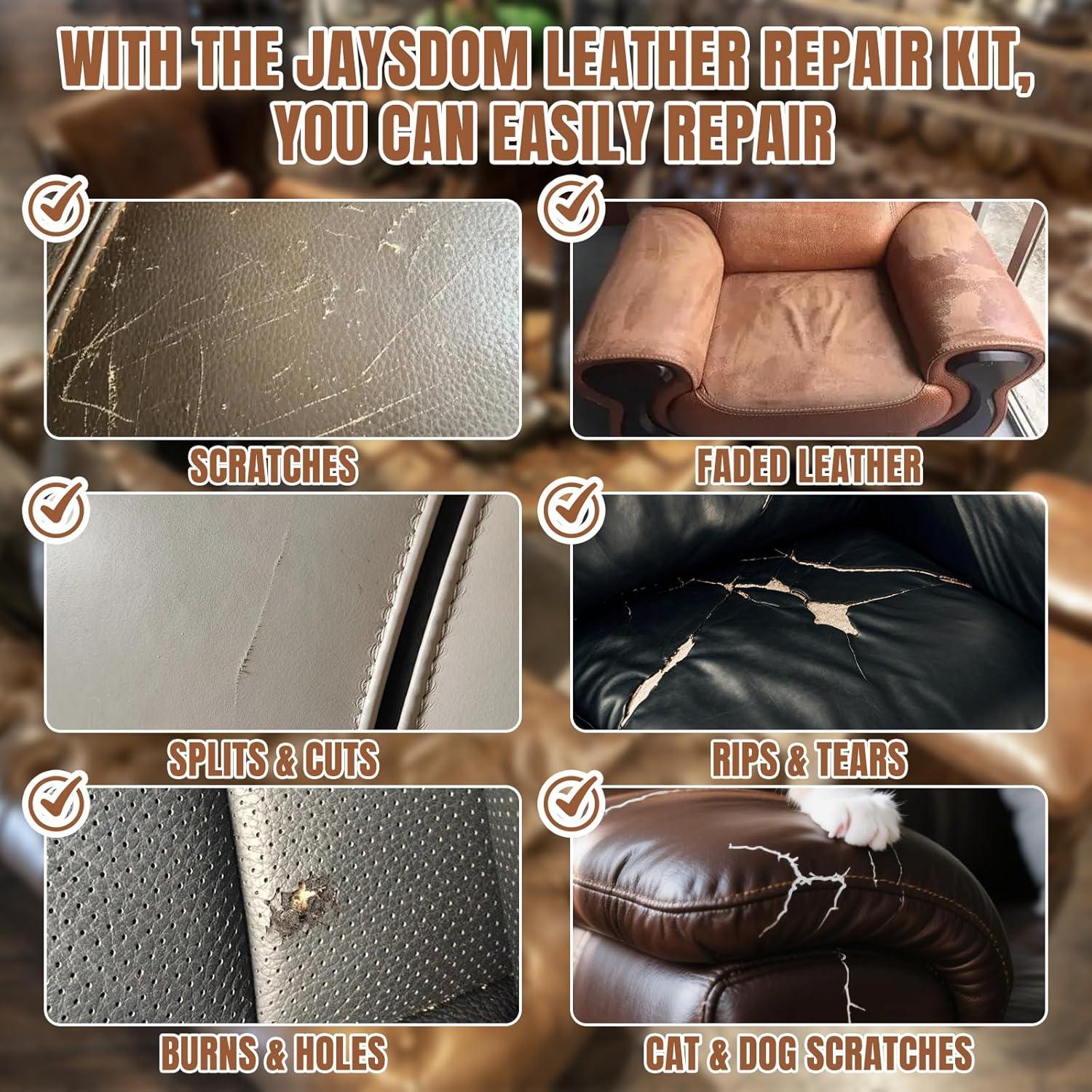 Kit de Reparación de Cuero JAYSDOM Negro - Profesional y Completo