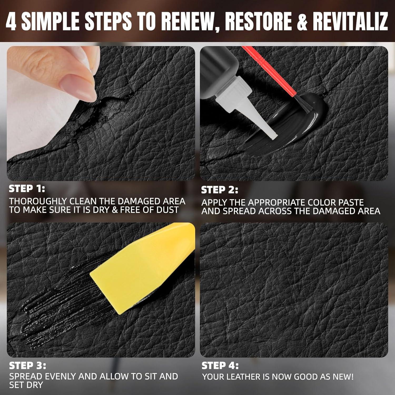 Kit de Reparación de Cuero JAYSDOM Negro - Profesional y Completo