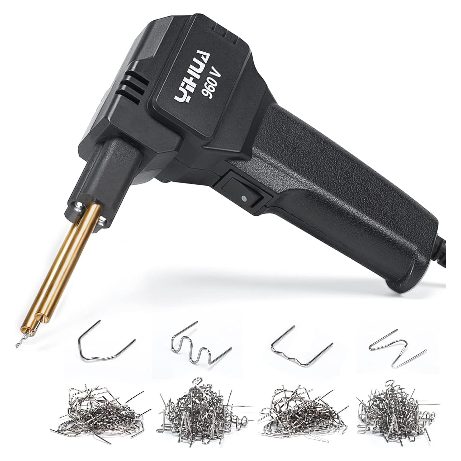 Kit de Soldadura de Plástico YIHUA 960-V con Luz LED y 200 Grapas