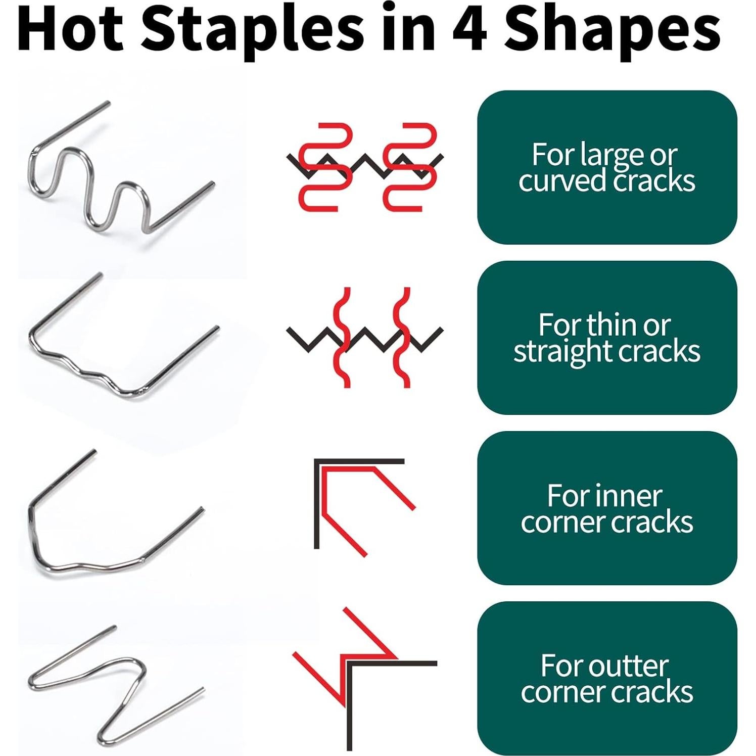 Kit de Soldadura de Plástico YIHUA 960-V con Luz LED y 200 Grapas