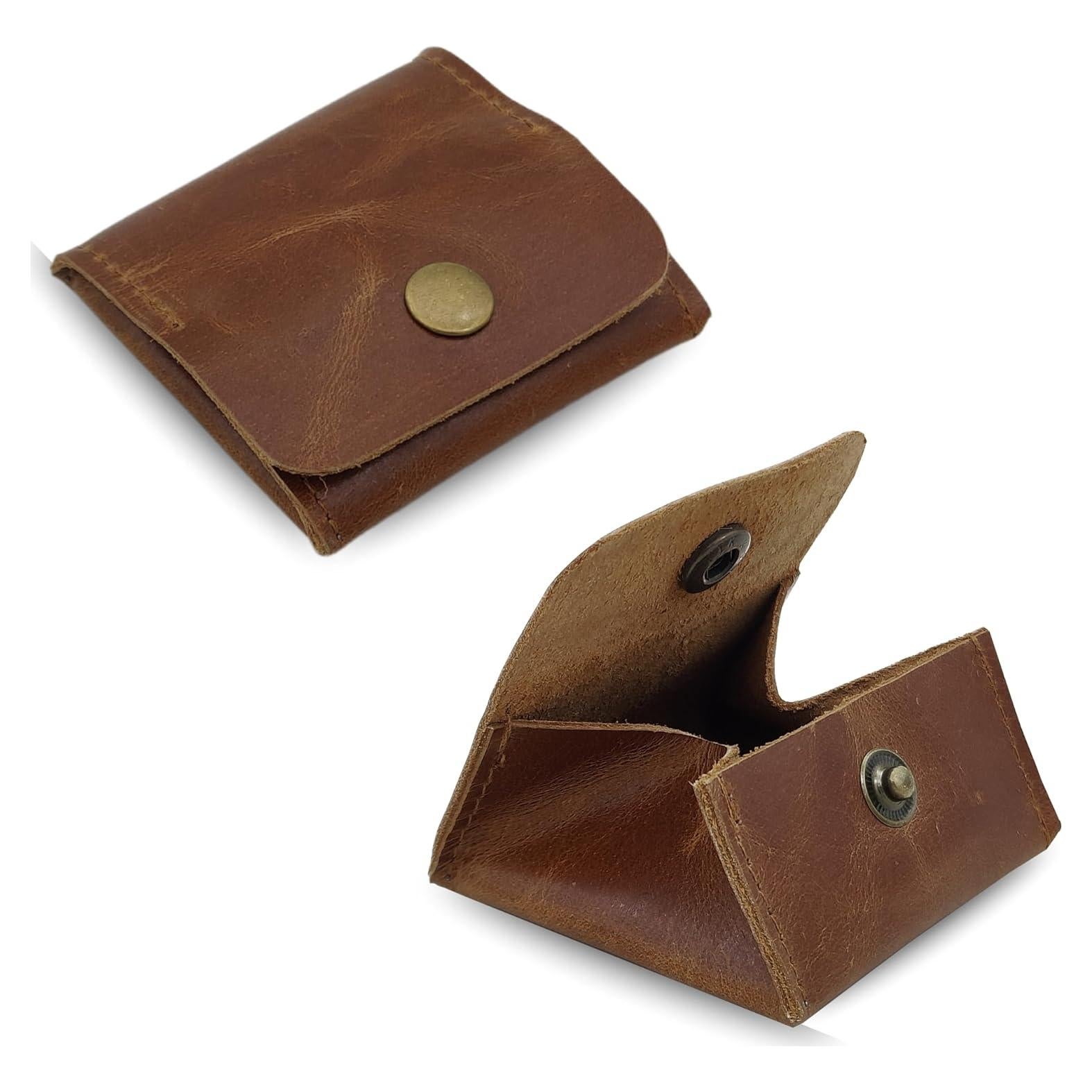 Monedero de Cuero Genuino Aruma Moon Pocket Compacto