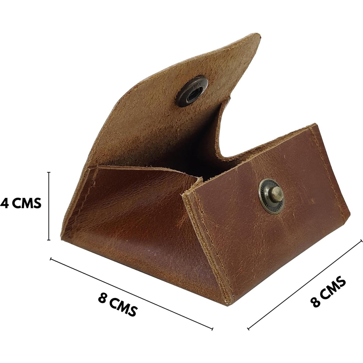 Monedero de Cuero Genuino Aruma Moon Pocket Compacto