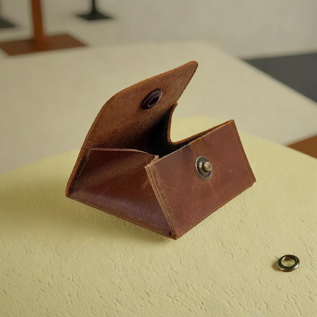 Monedero de Cuero Genuino Aruma Moon Pocket Compacto