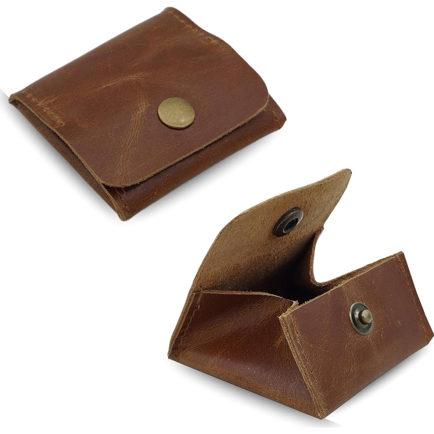 Monedero de Cuero Genuino Aruma Moon Pocket Compacto