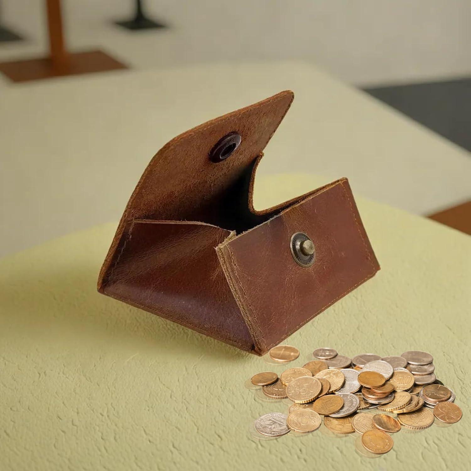 Monedero de Cuero Genuino Aruma Moon Pocket Compacto