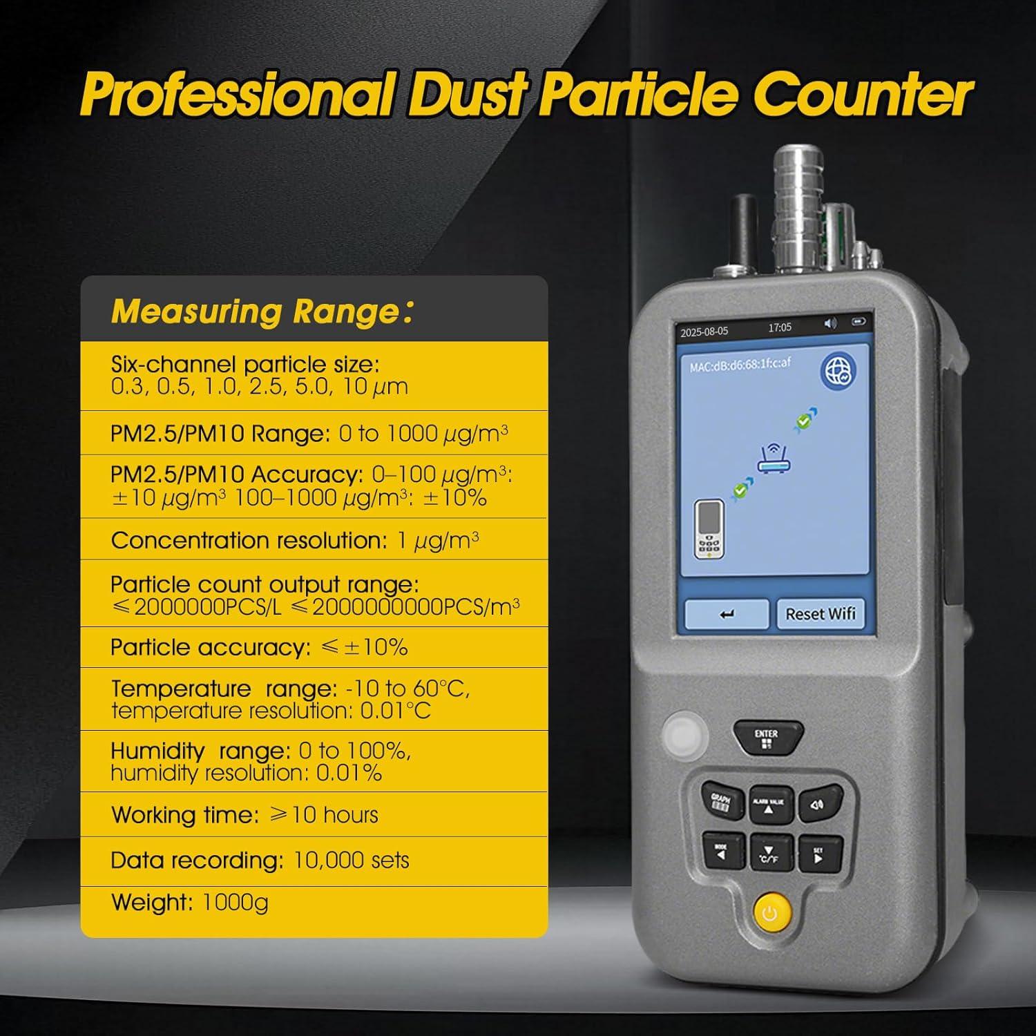 Contador de Partículas AOPUTTRIVER HZ011C, Monitoreo de Calidad del Aire