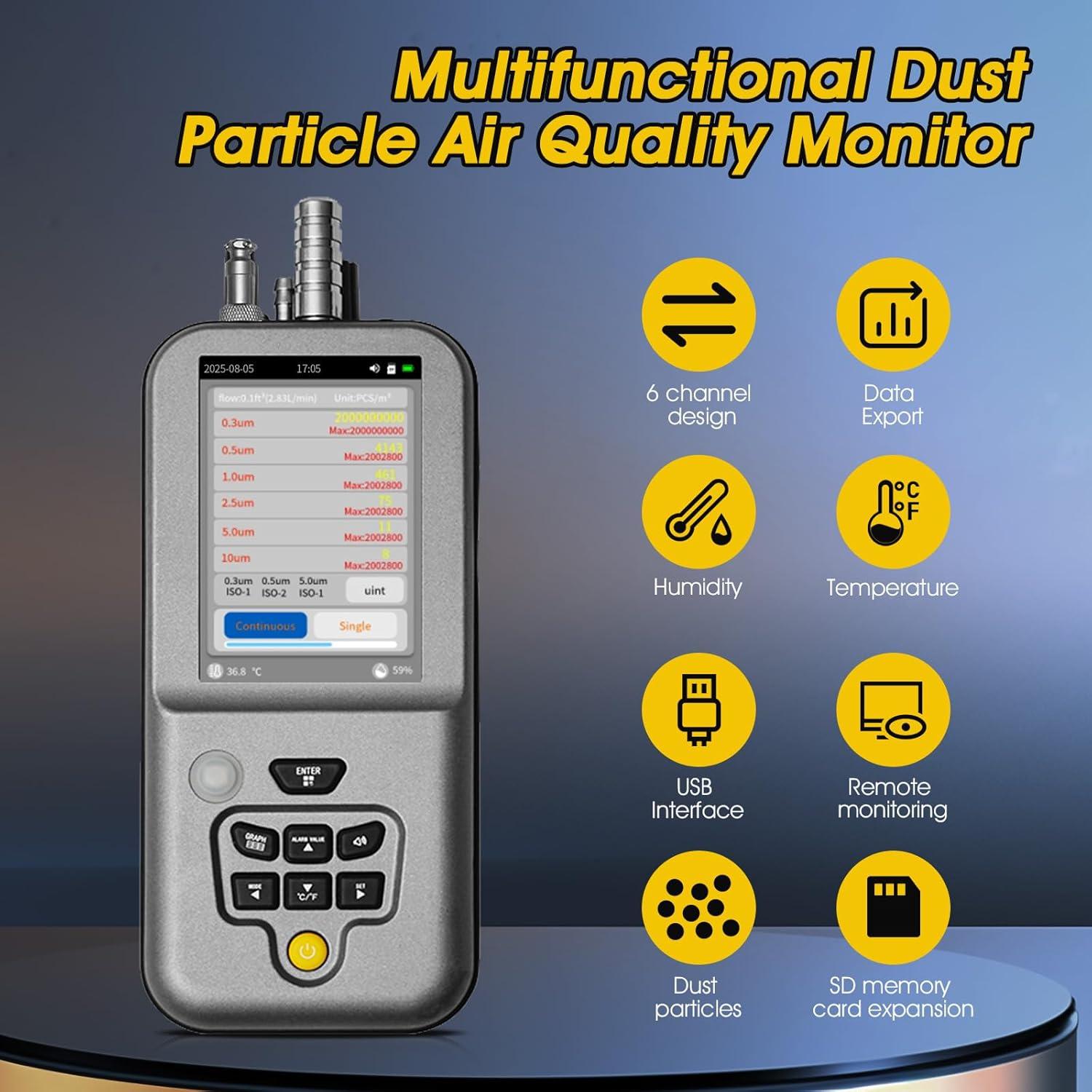Contador de Partículas AOPUTTRIVER HZ011C, Monitoreo de Calidad del Aire