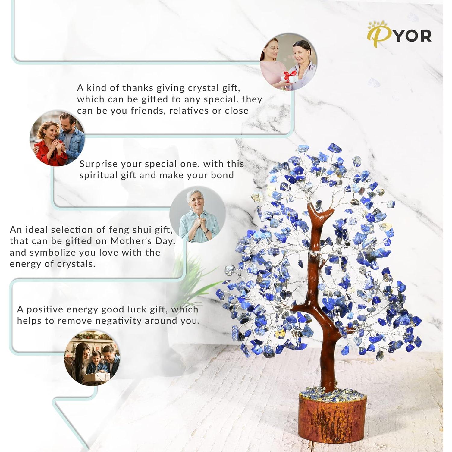 Árbol de Cristal Lapis Lazuli PYOR 25-30 cm Decoración