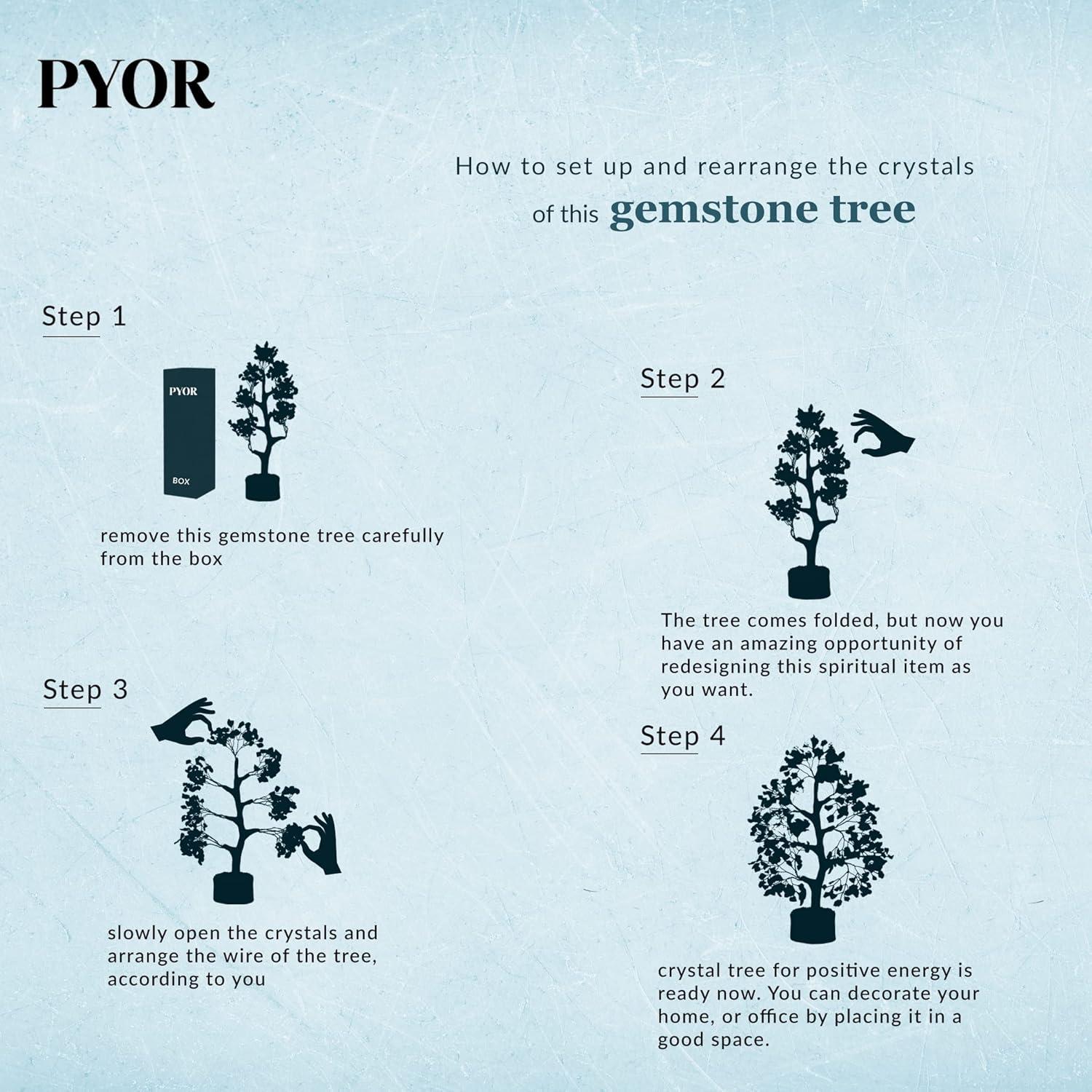 Árbol de Cristal Lapis Lazuli PYOR 25-30 cm Decoración