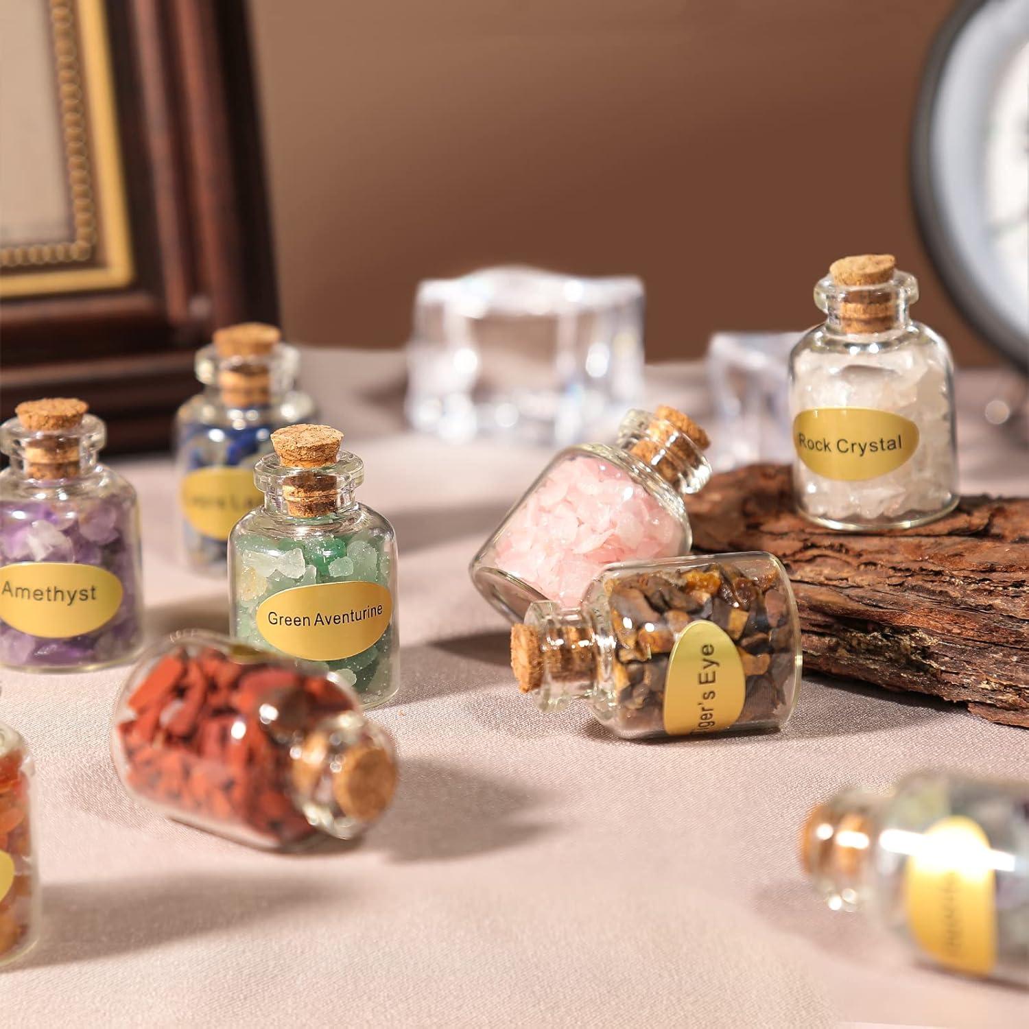 Set de 9 Mini Botellas de Cristales Curativos SUNYIK