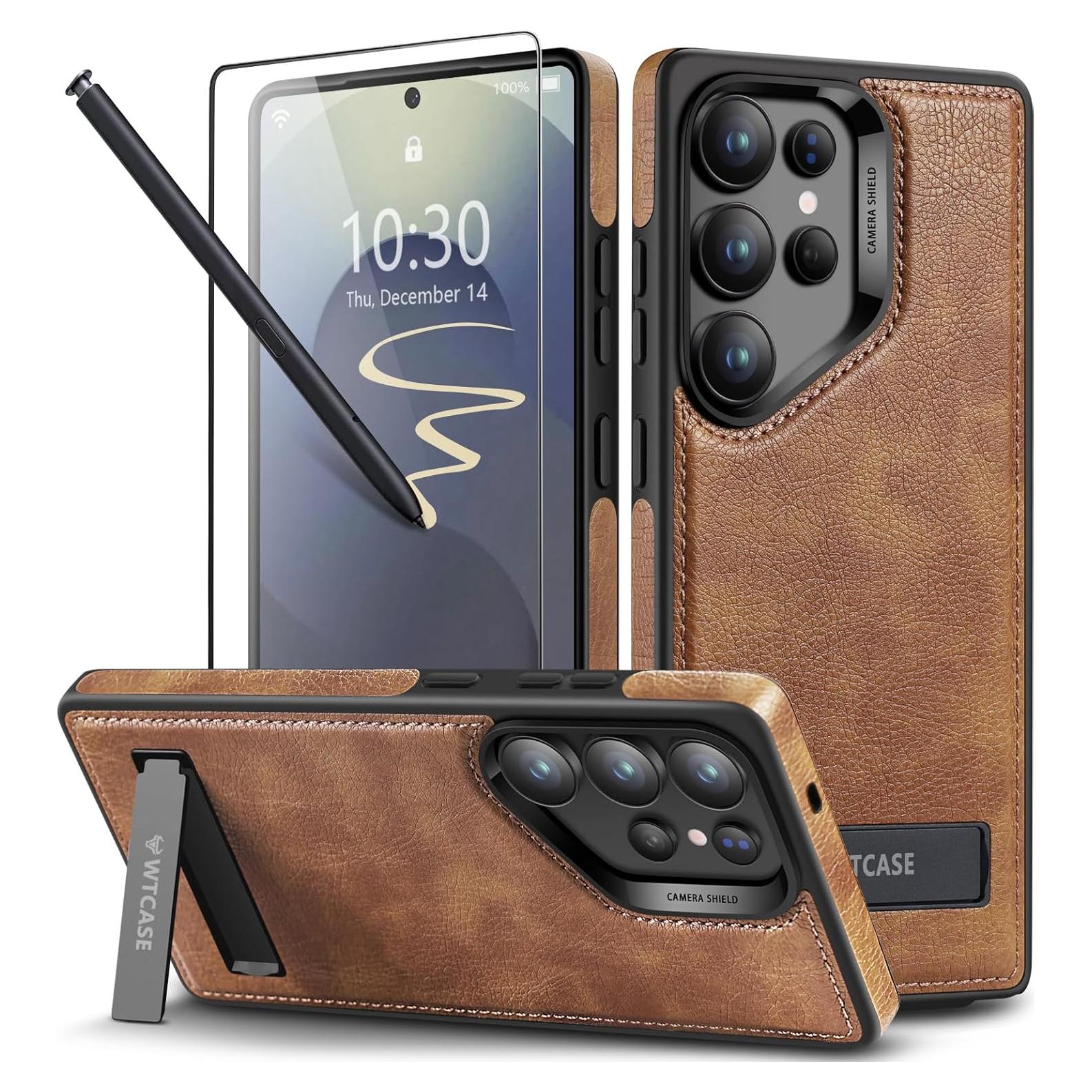 Funda Magnética de Cuero WEITE168 para Samsung Galaxy S25 Ultra