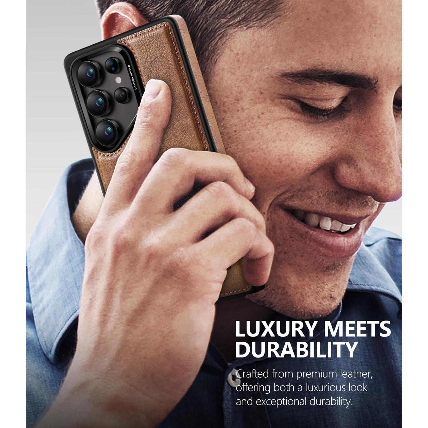 Funda Magnética de Cuero WEITE168 para Samsung Galaxy S25 Ultra