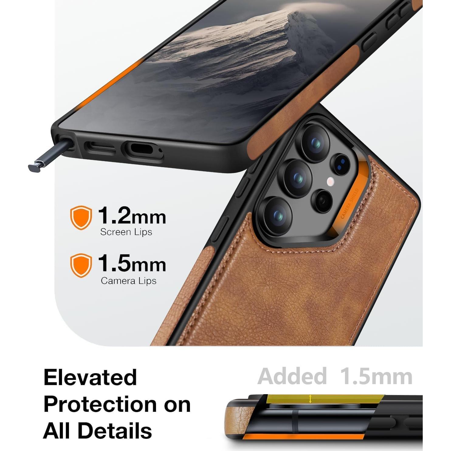 Funda Magnética de Cuero WEITE168 para Samsung Galaxy S25 Ultra