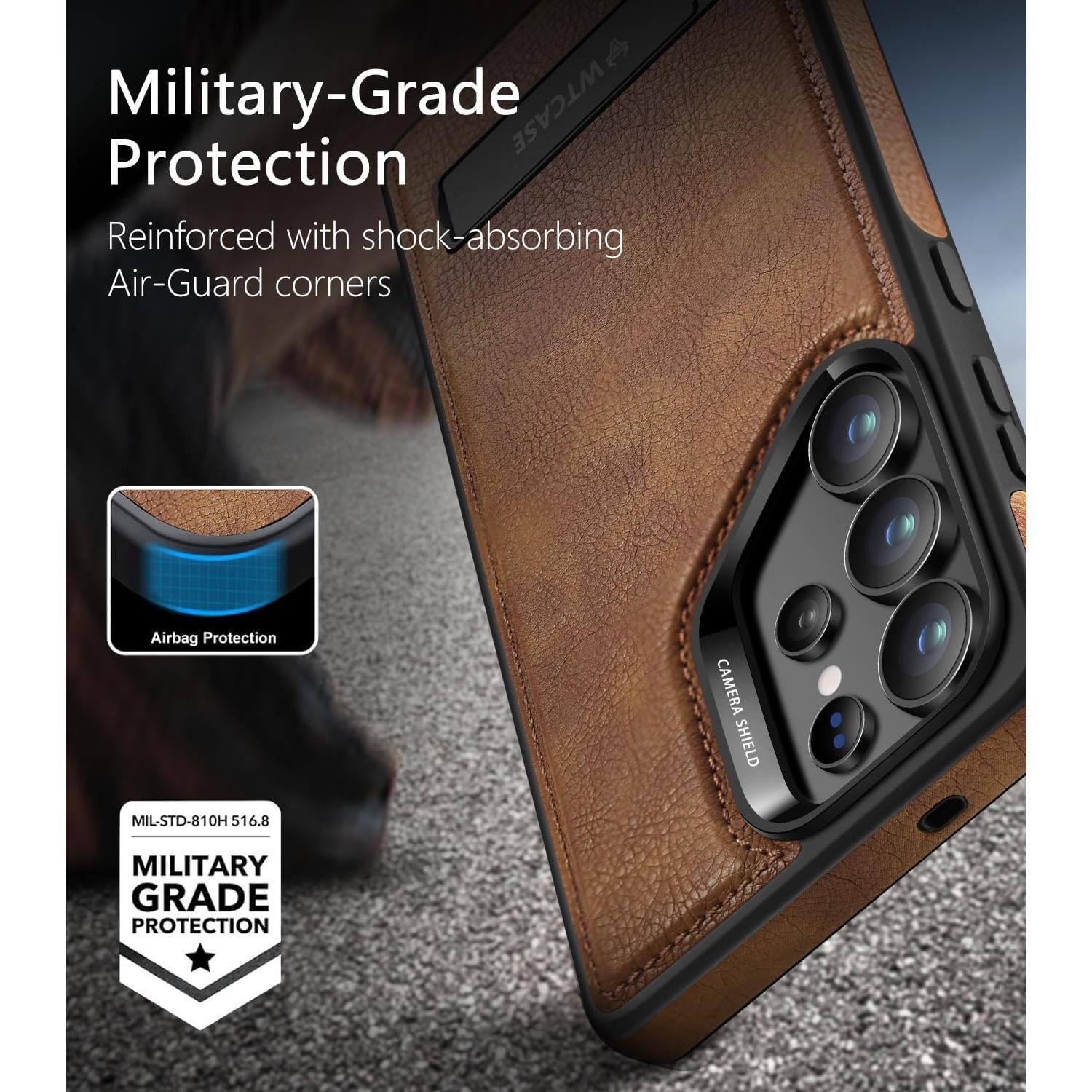 Funda Magnética de Cuero WEITE168 para Samsung Galaxy S25 Ultra