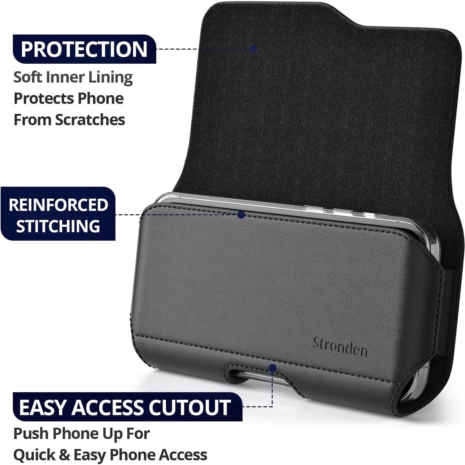 Funda de Cinturón Stronden para Samsung Galaxy S25/S24/S23/S22/S21/S20/S10/S9/S8 - Cierre Magnético y Clip