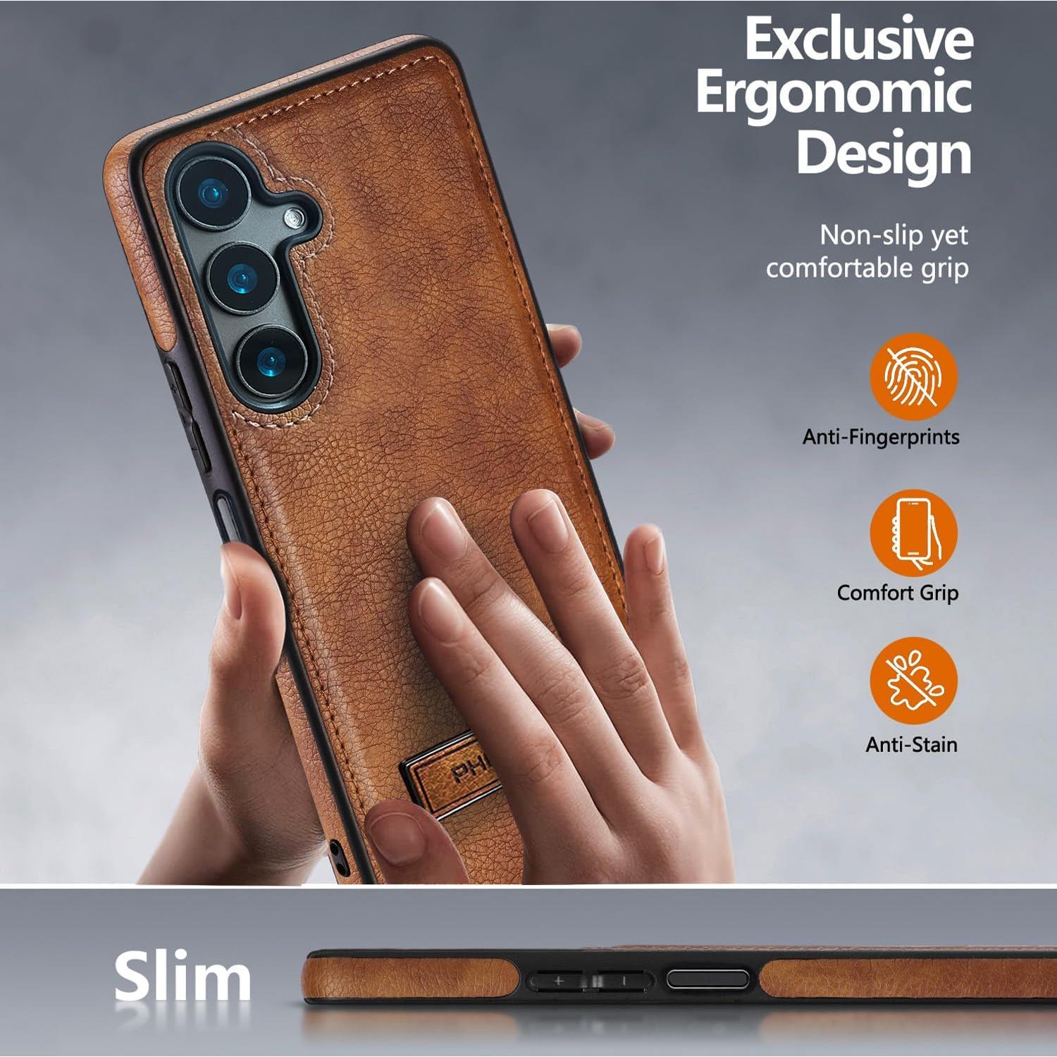 Funda de Cuero KSELF con Soporte para Samsung Galaxy A15 5G