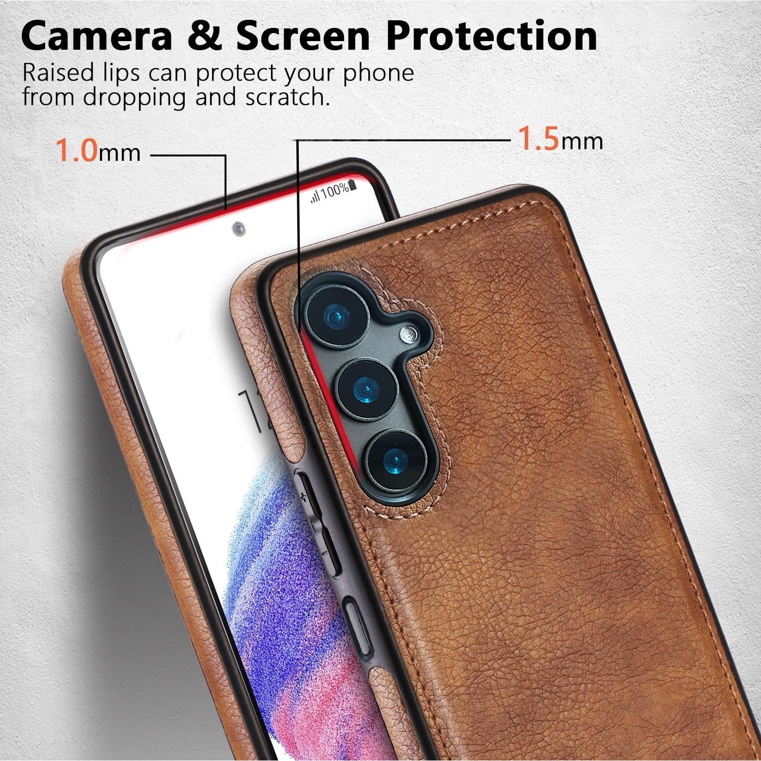 Funda de Cuero KSELF con Soporte para Samsung Galaxy A15 5G