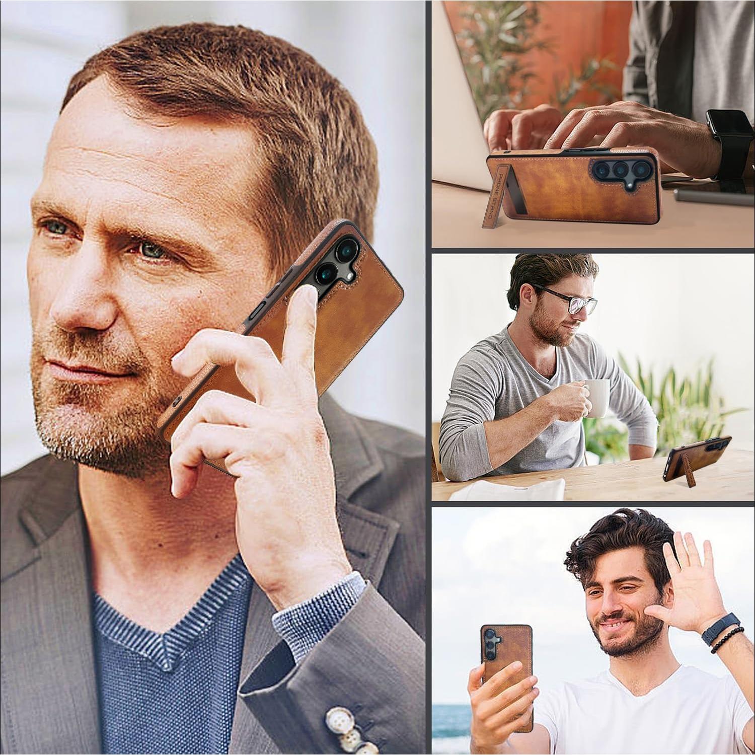 Funda de Cuero KSELF con Soporte para Samsung Galaxy A15 5G