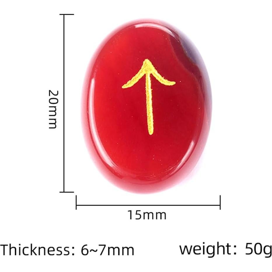 Juego de Runas de Cuarzo Rosa LE SKY - 13 Piezas Grabadas