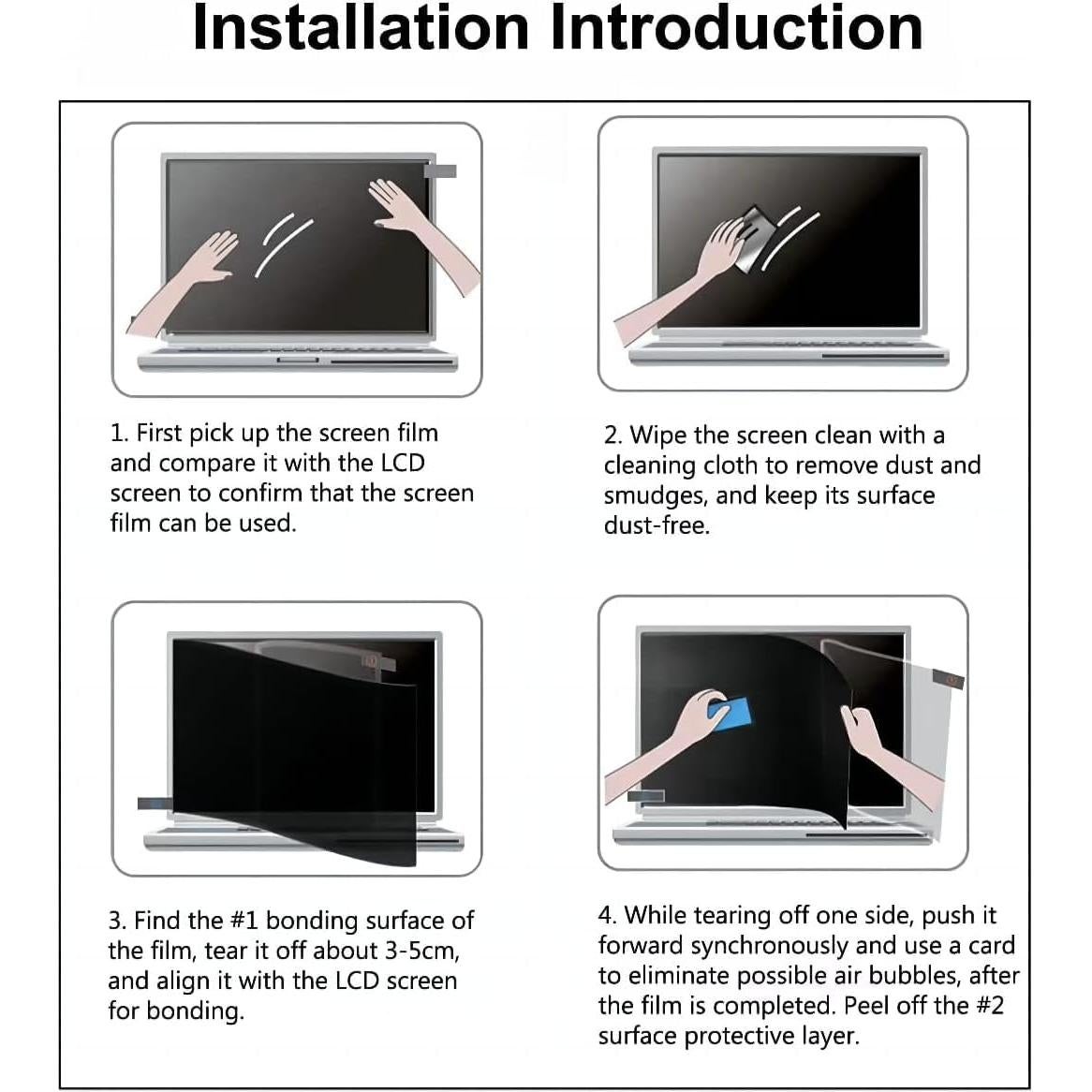 Protector de Pantalla Antirreflejo JiSiTeCai 13.3" - 3 Pcs