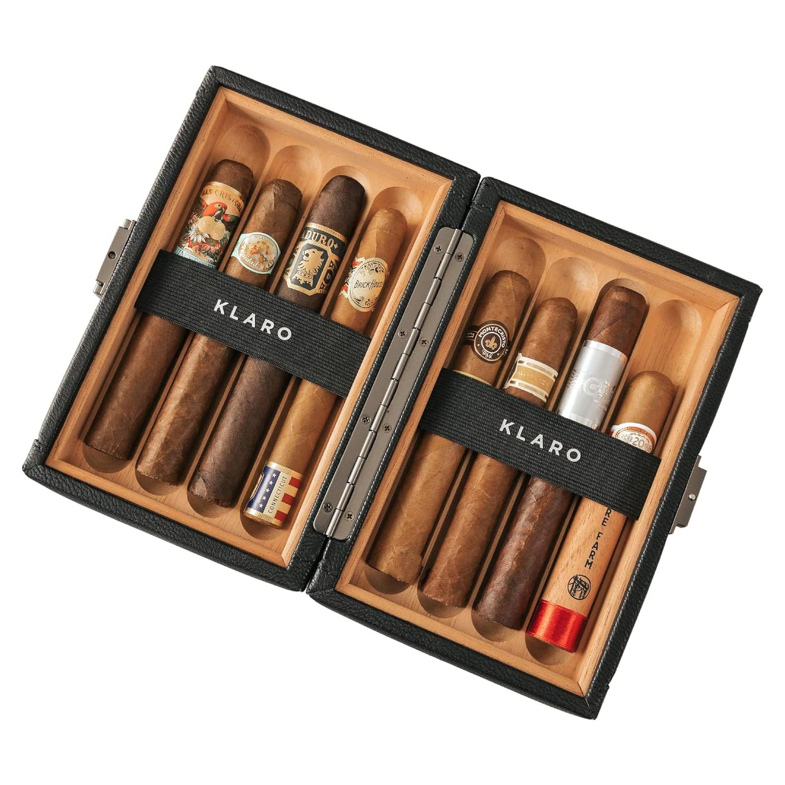 Caja de Viaje para 8 Puros CASE ELEGANCE Negro con Cedro