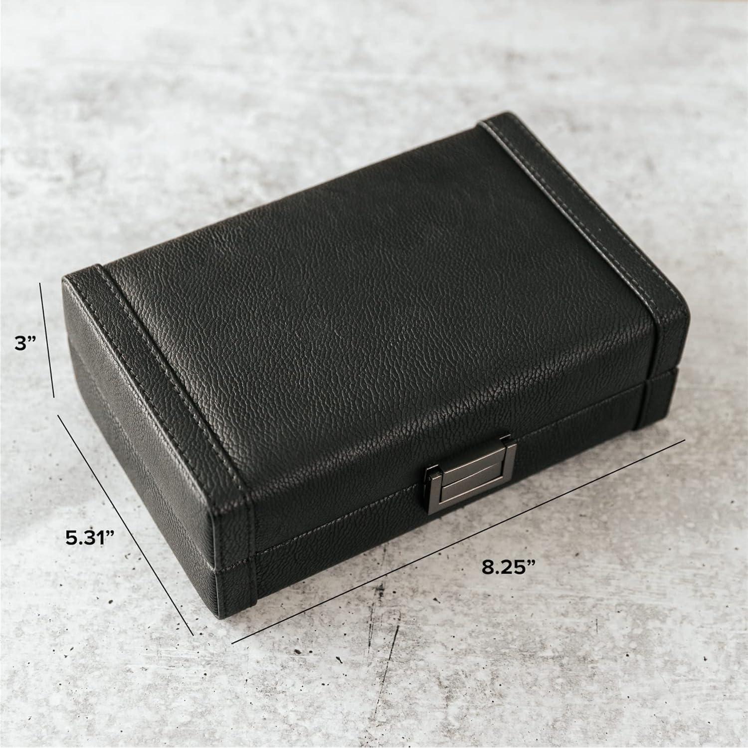 Caja de Viaje para 8 Puros CASE ELEGANCE Negro con Cedro
