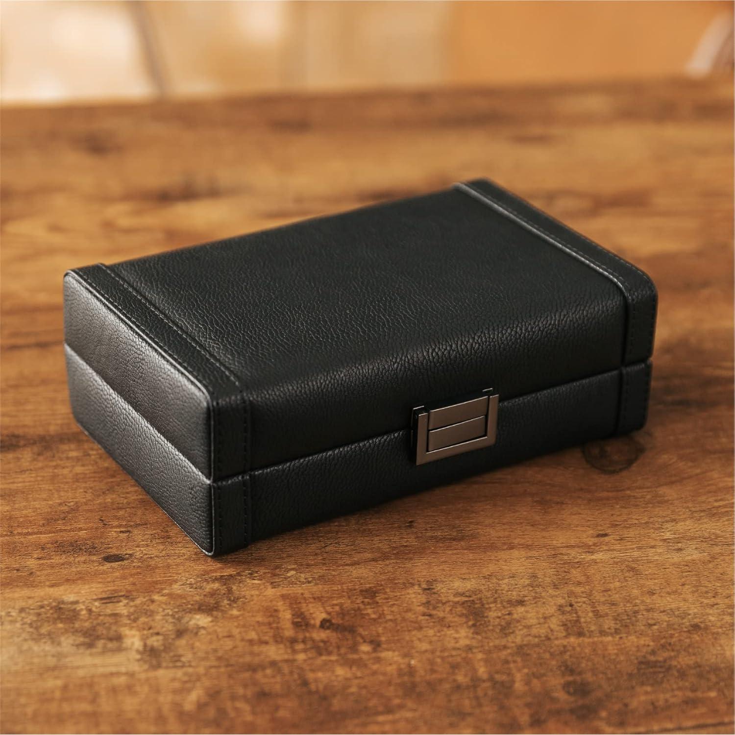 Caja de Viaje para 8 Puros CASE ELEGANCE Negro con Cedro
