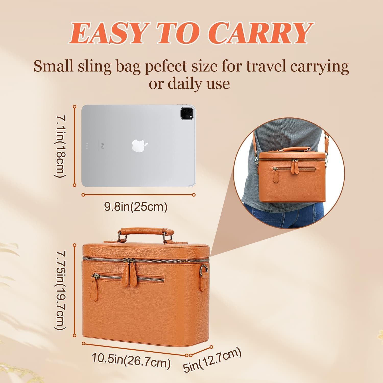 Bolsa de Mensajero para Cámara 4L Marrón PU Impermeable