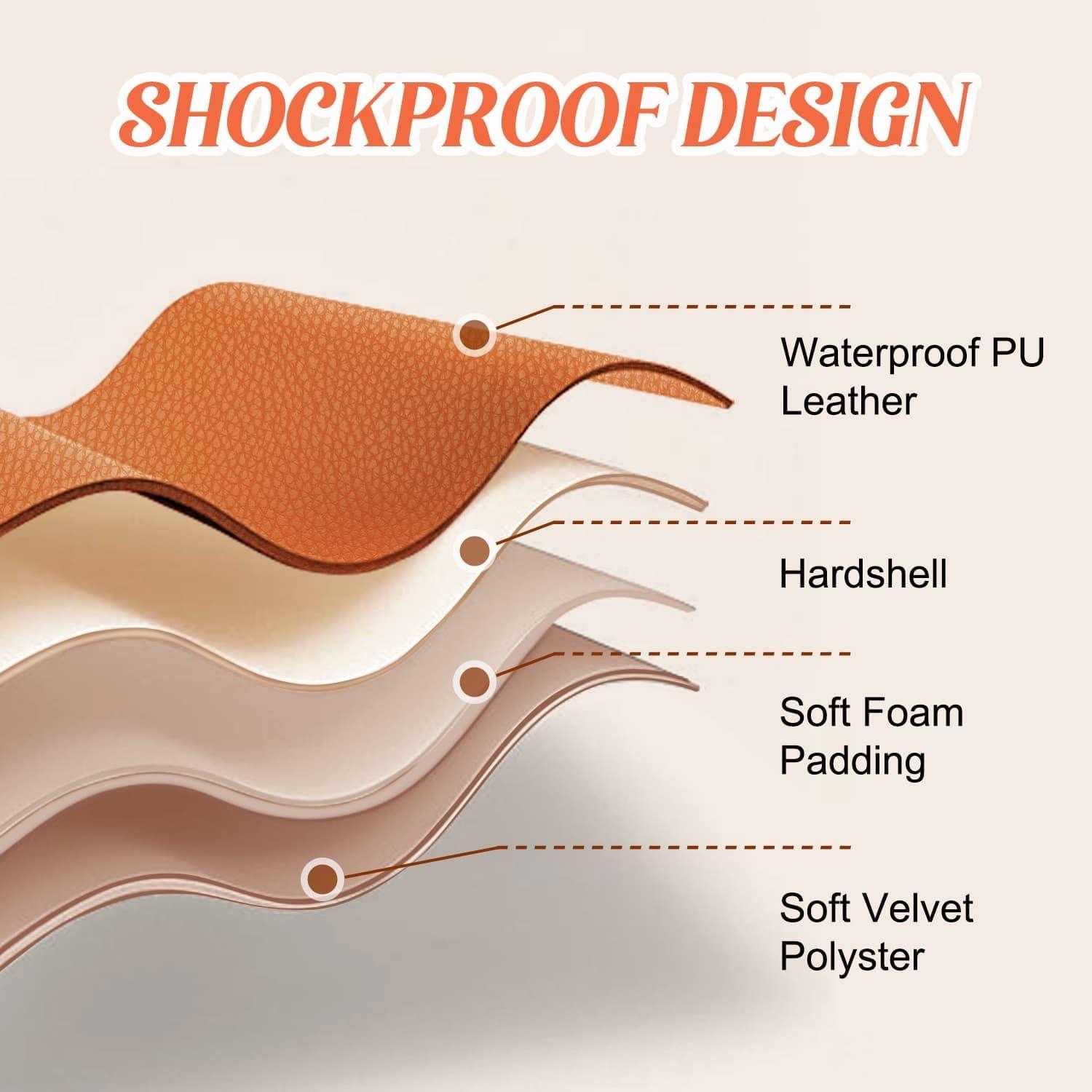 Bolsa de Mensajero para Cámara 4L Marrón PU Impermeable