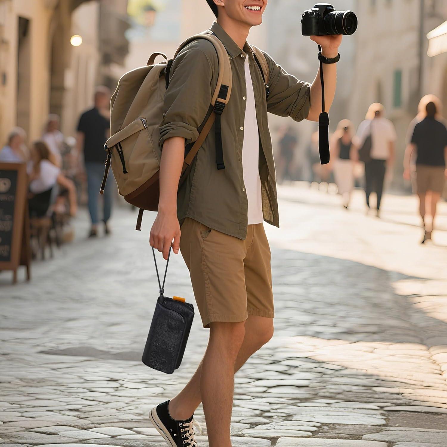 Bolsa de cámara Lacdo para Canon G7 X Mark III/II, negra