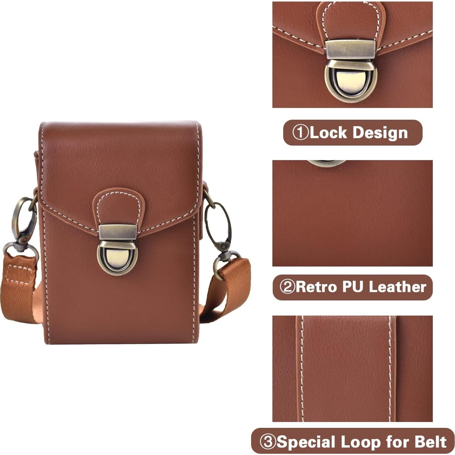 Funda de cámara Rieibi para Sony RX100 y Canon G7X - Marrón