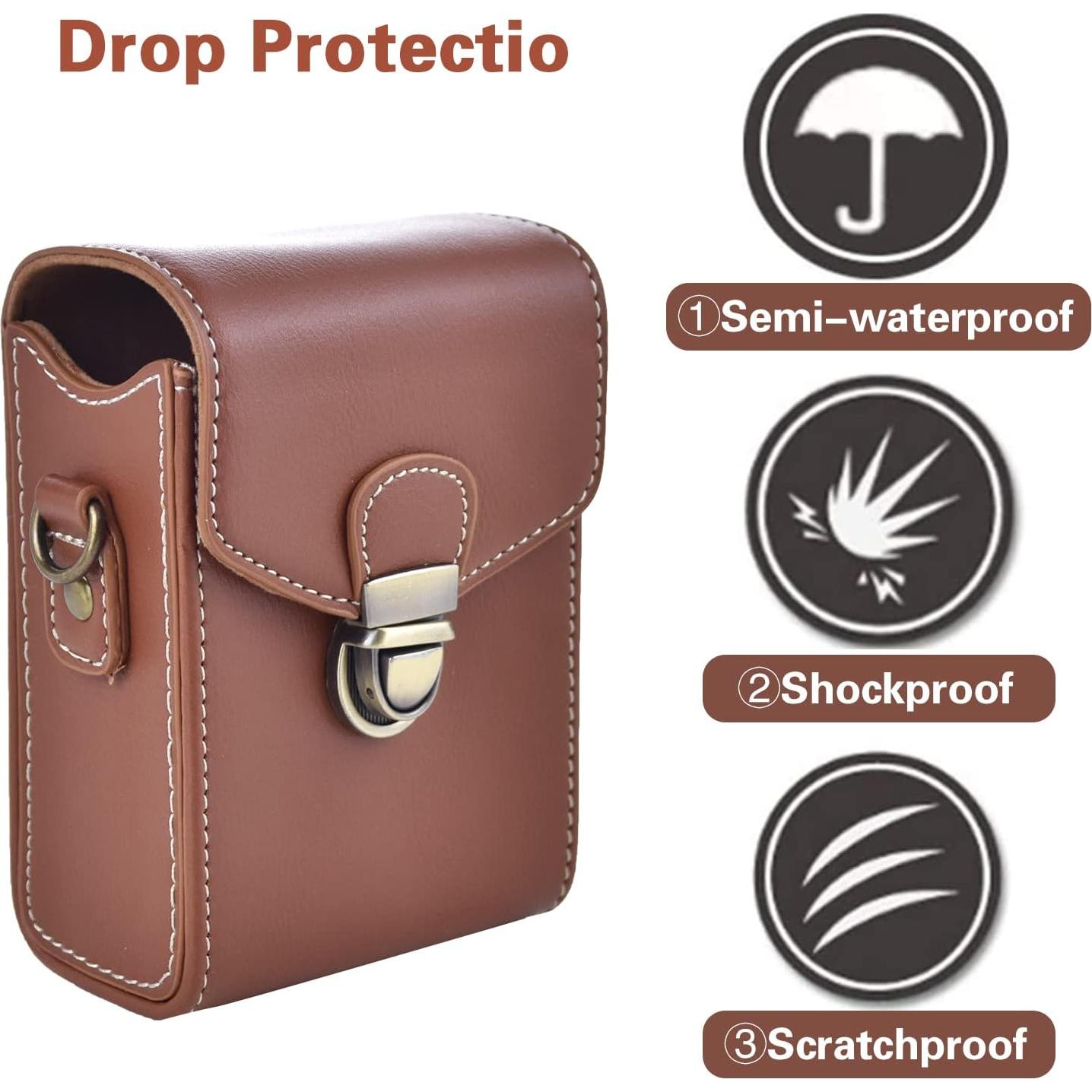 Funda de cámara Rieibi para Sony RX100 y Canon G7X - Marrón