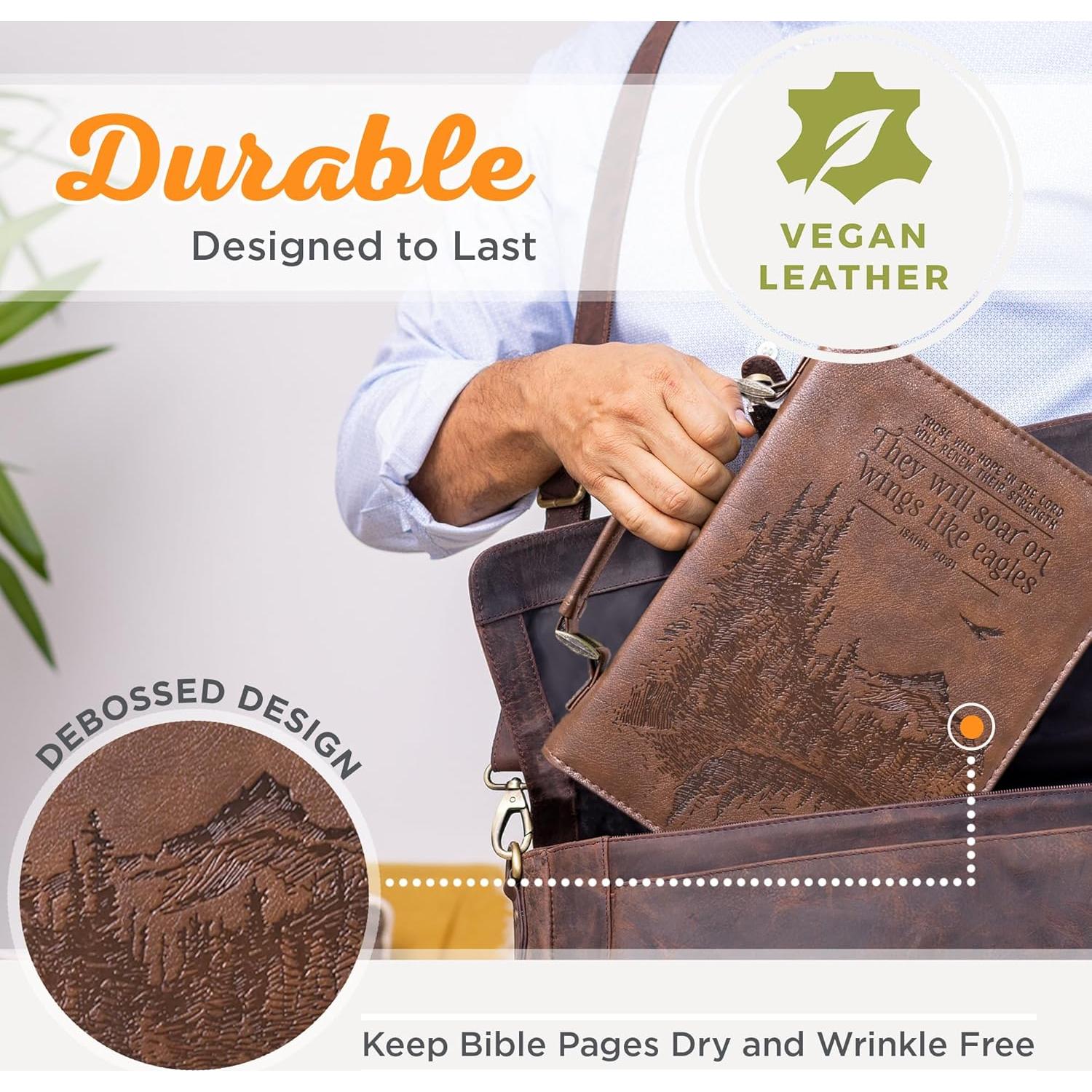 Cubierta de Biblia Grande Christian Art Gifts Cuero Sintético